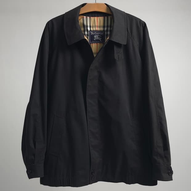 버버리 런던 정품 블랙 블루종 자켓 바람막이 해링턴 점퍼 105 110