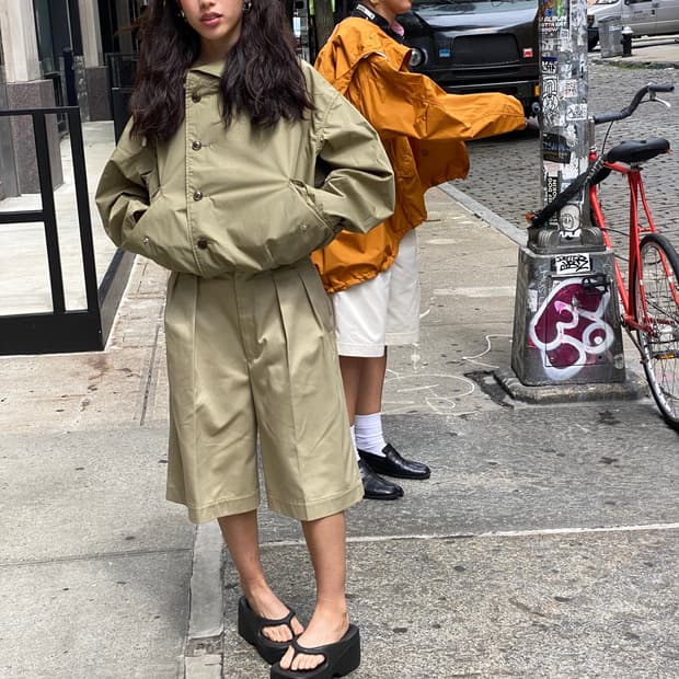 나나미카 23aw 후디드 자켓 카키 L