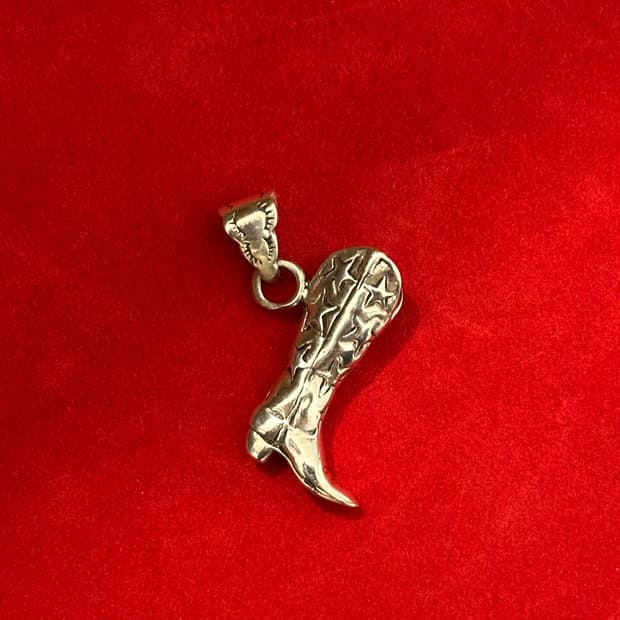 Western boots 925silver pendant