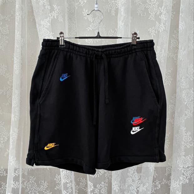 XL) 나이키 멀티스우시 프렌치테리 반바지 블랙