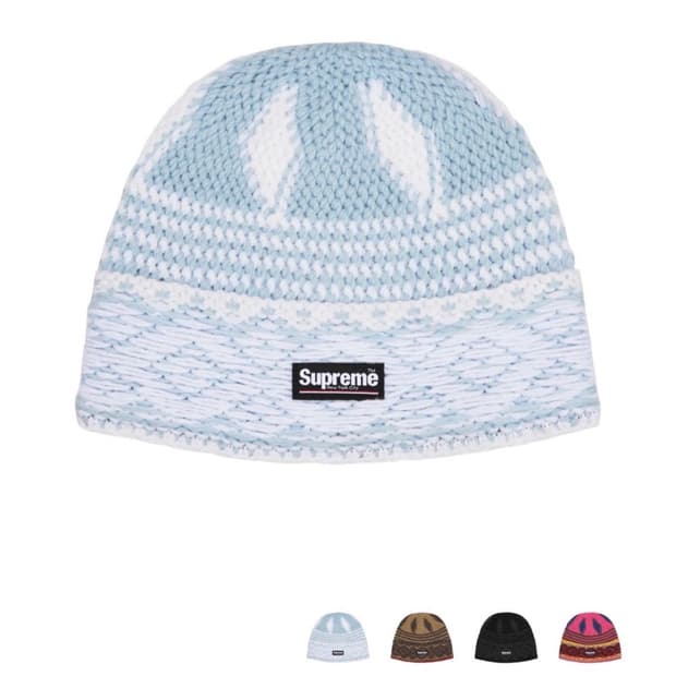 슈프림 다이아몬드 비니 라이트블루- 새상품-25FW