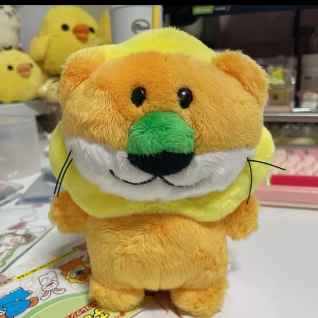 타베코도부츠 캐릭터 사자 빈티지인형