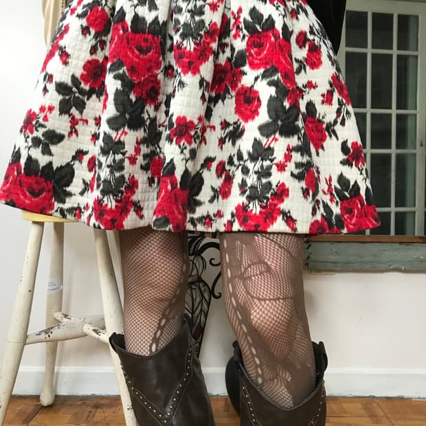 vintage pattern skirt (25inch)