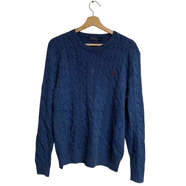 폴로 랄프로렌 100% 실크 케이블 니트 XS
