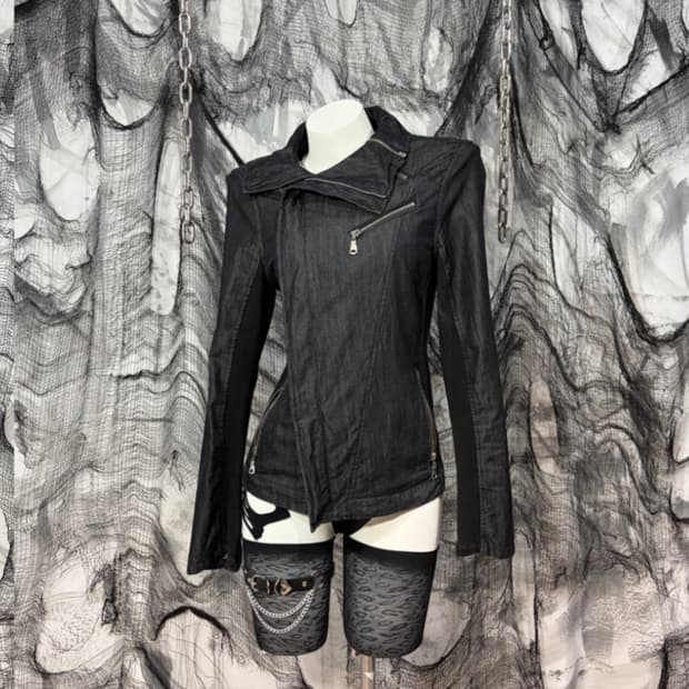 Rockchic high neck zipper detail jacket