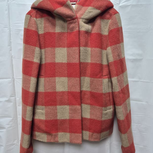 타임 후드모직자켓