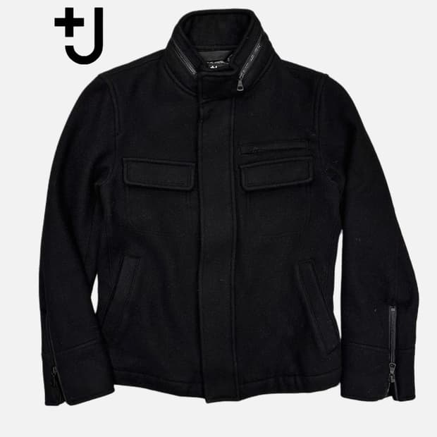 +J wool pocket black jacket
