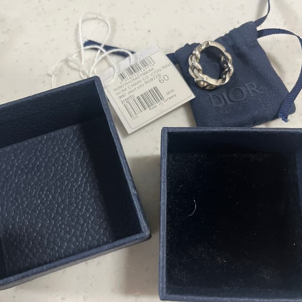 디올 CD 아이콘 체인 반지 M