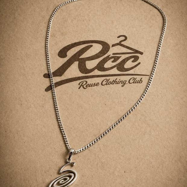 스투시 스월리 S 체인 스털링 실버