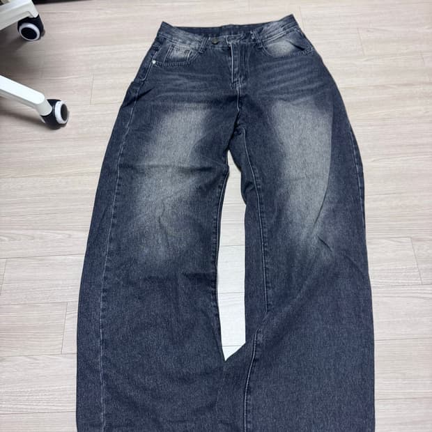 흑청 데님 팬츠