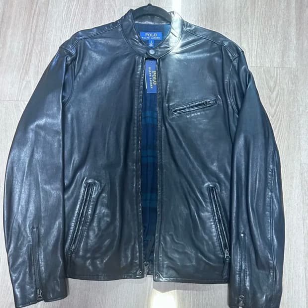 폴로 랄프로렌 카페 레이서 램스킨 레더 자켓 L 새상품