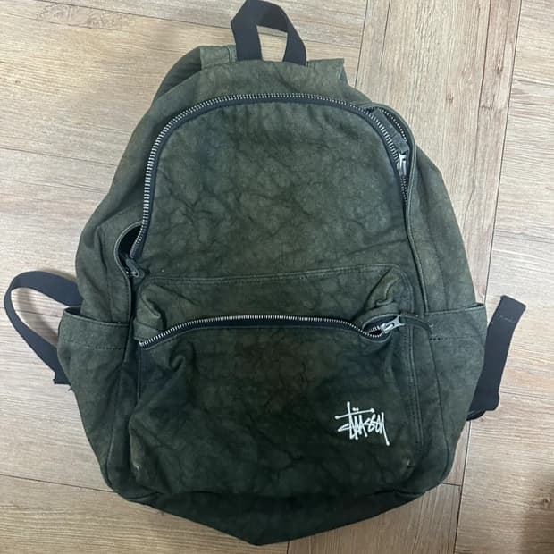 스투시 캔버스 백팩 워시드