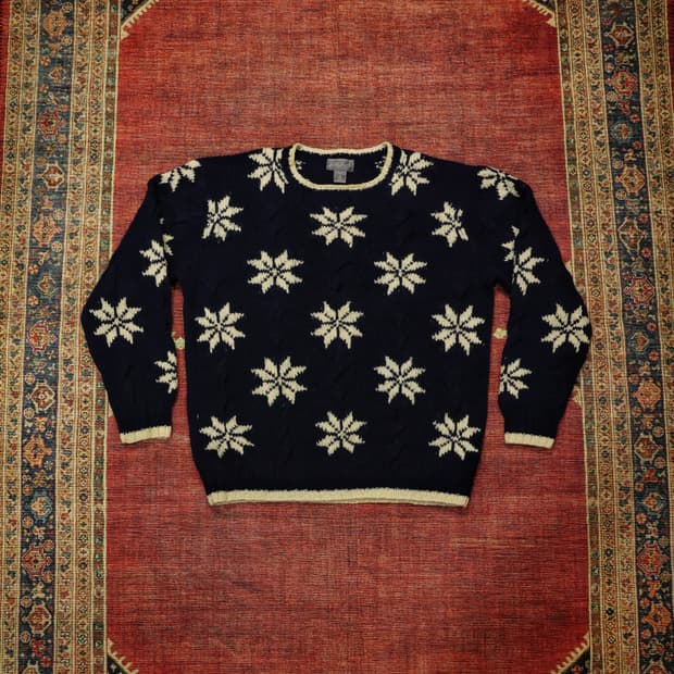 90s 빈티지 노르딕 니트 네이비 판매