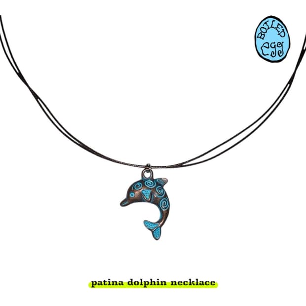 patina dolphin necklace