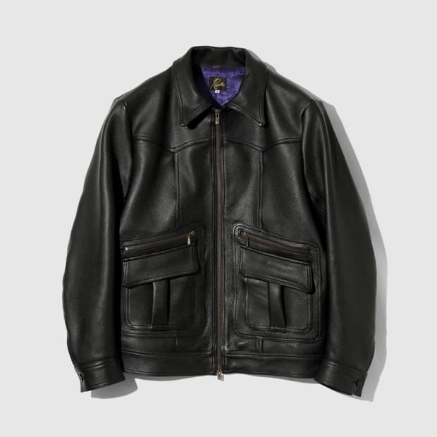 NEEDLES SOUTHERN JACKET - GRAINED LEATHE