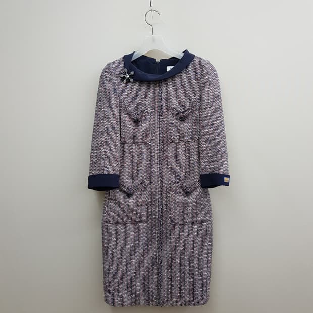 모조에스핀 트위드 원피스 55사이즈