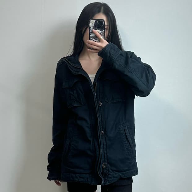 아베크롬비 y2k 와투케 네이비 필드 자켓