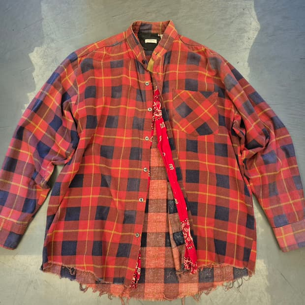 OLD PARK 반다나 플란넬 셔츠