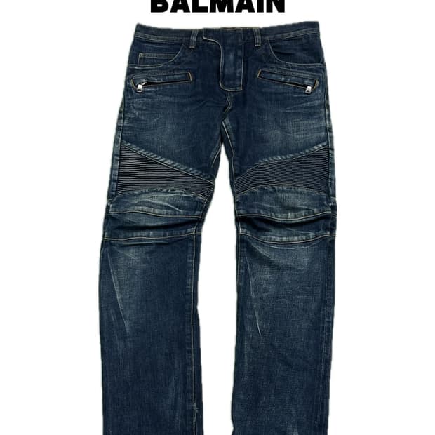 발망 워싱 바이커 데님 팬츠 (made in japan)