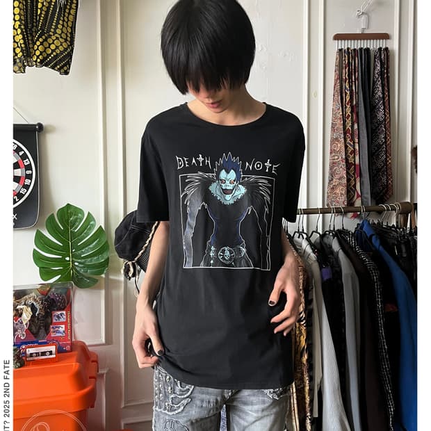2000s Death Note Ryuk Printed T-Shirt