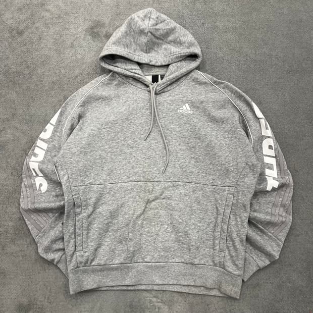 M 아디다스 그레이 후드티