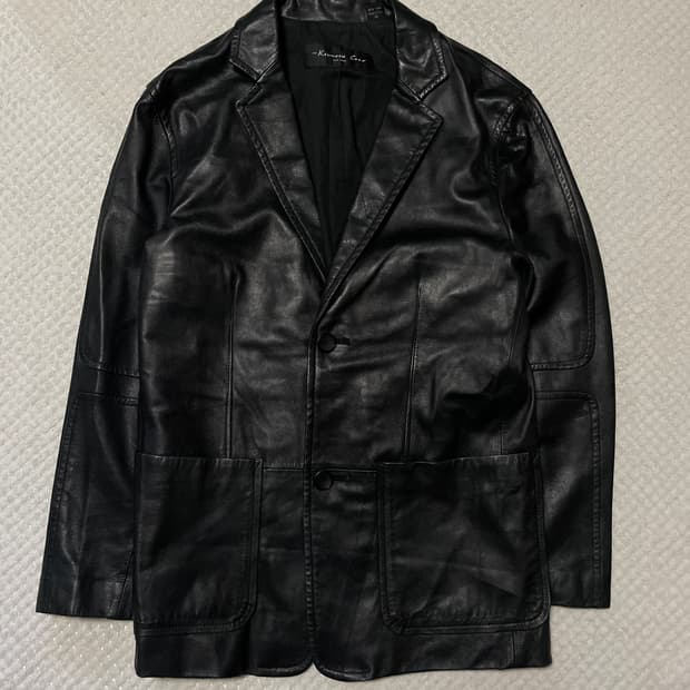 KENNETH COLE 케네스 콜 웨스턴 무드 램스킨 양가죽 레더 자켓