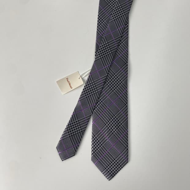 택달린 미사용품 폴스튜어트 (Paul Stuart) 정품 명품 체크넥타이