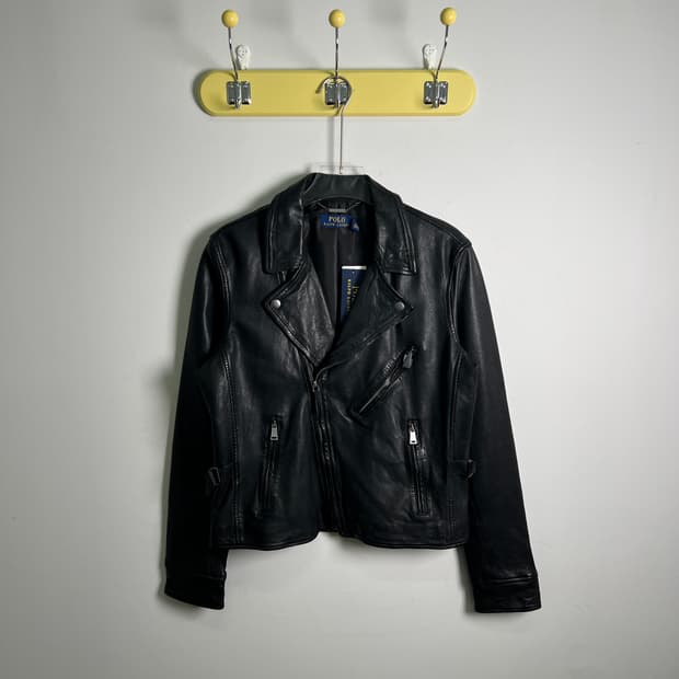 폴로 랄프로렌 램스킨 더블 라이더 자켓 L