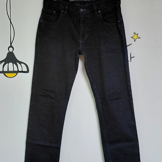 QUIKSILVER 슬림 스트레이트 딥인디고 데님 팬츠 (30인치)