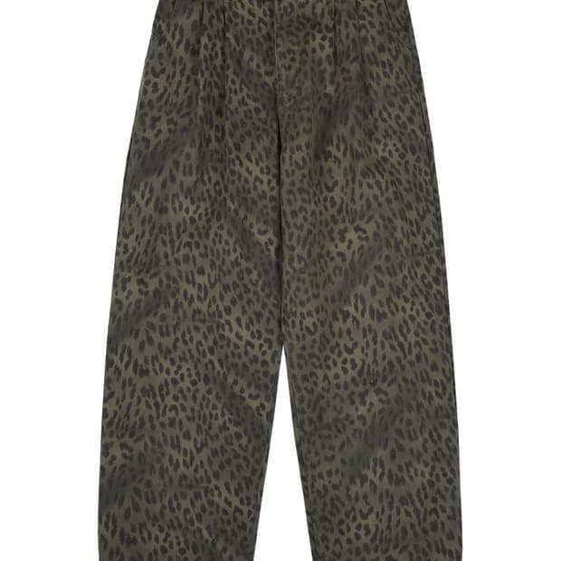 ERSCO 이알에스코 레오파드 배기 트라우져스 카키