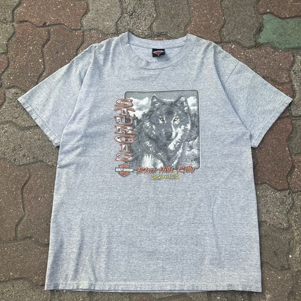 XL) Harley Davidson Wolf T Shirts