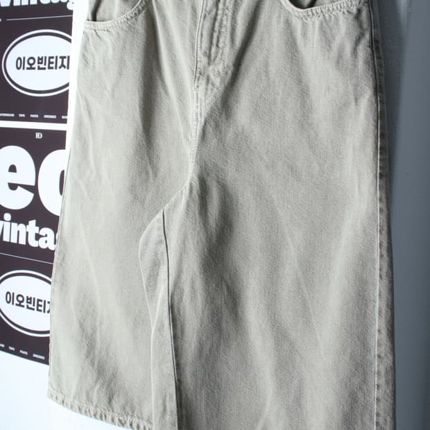 (M-L) 자라 반바지 팬츠 버뮤다 카키 워싱 아메카지-P9985