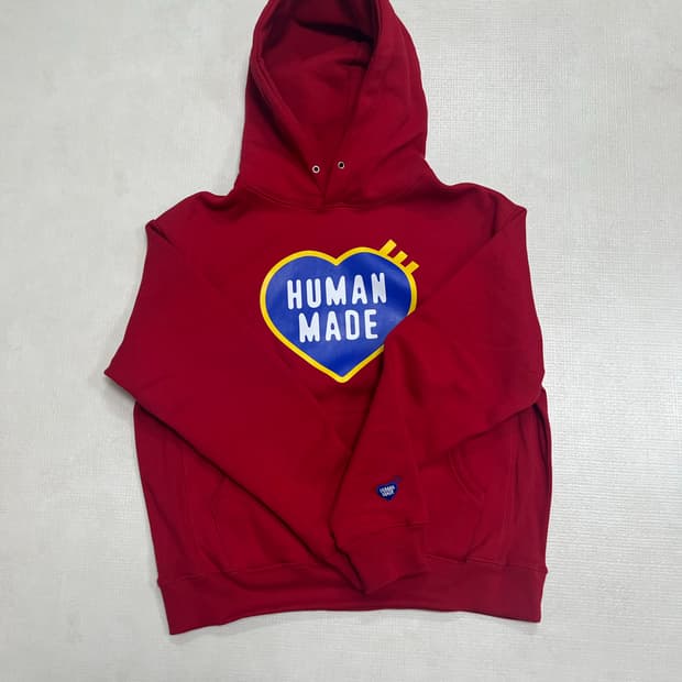 휴먼 메이드 헤비 웨이트 후드 레드