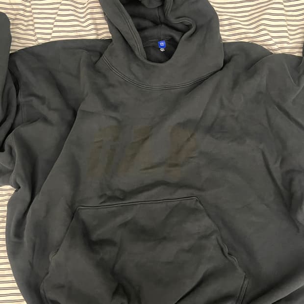 이지갭 X 발렌시아가 도브 후드 워시드 블랙 S