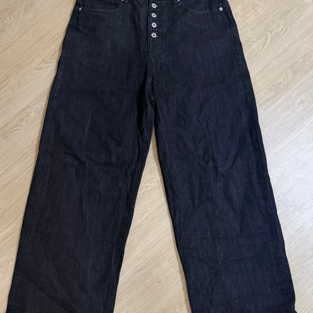 5 button raw denim