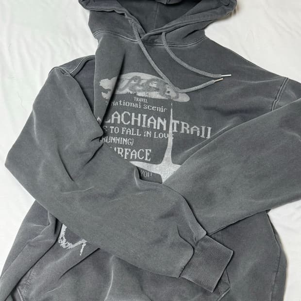 (M)리즌 트레일 피그먼트 후드티 블랙 차콜