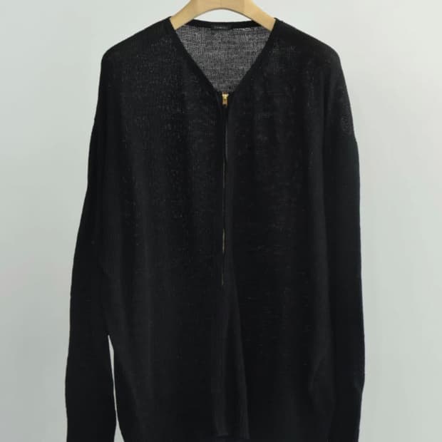 (택 부착 새상품,1사이즈) 코모리 26ss 8g 지퍼 가디건 