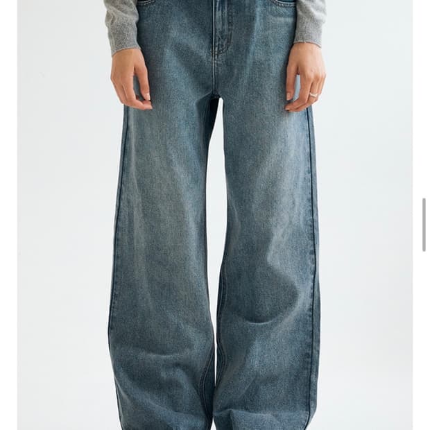 미쏘 핏업데님와이드핏 DST blue