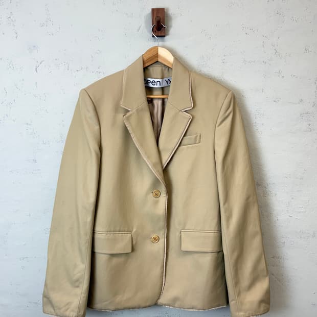 오픈와이와이 베이지 싱글 블레이저 자켓