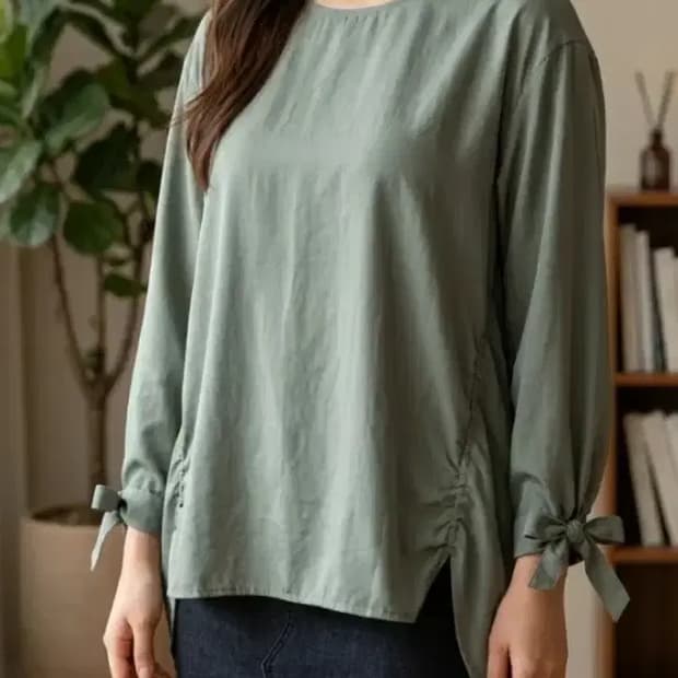 더캐시미어 긴팔 블라우스 ~55반