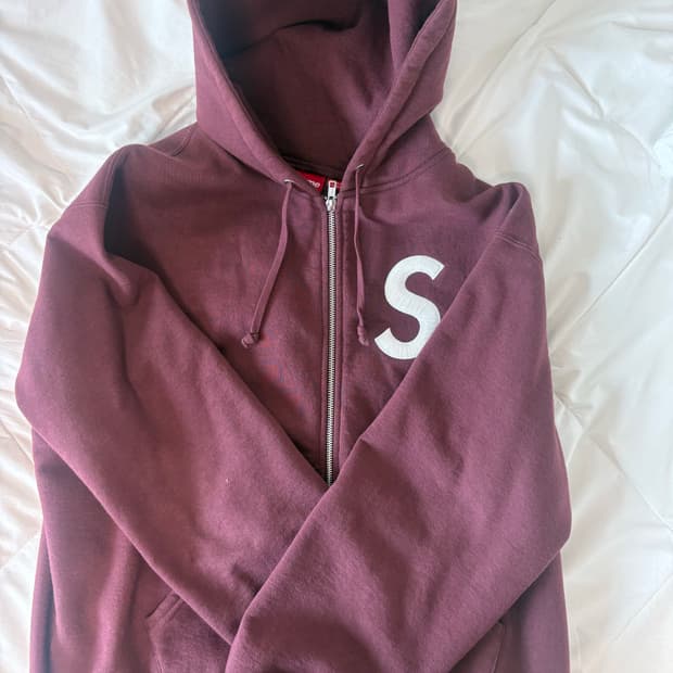슈프림 s로고 후드집업