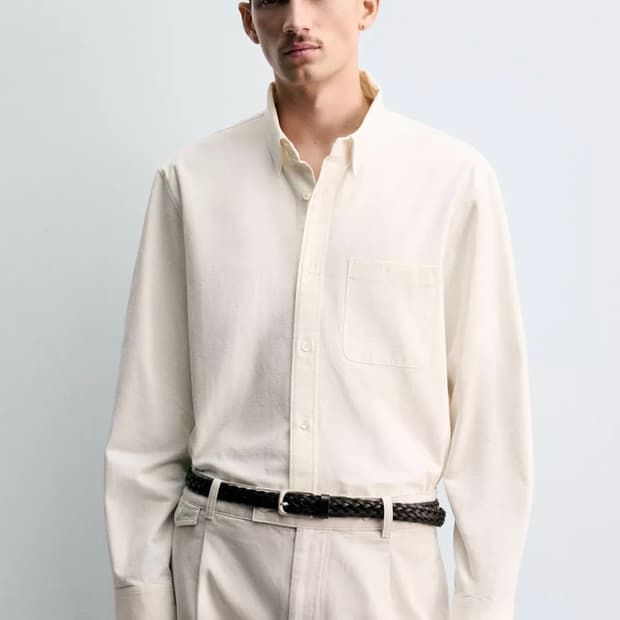 자라 오리진 화이트 워싱 데님 셔츠