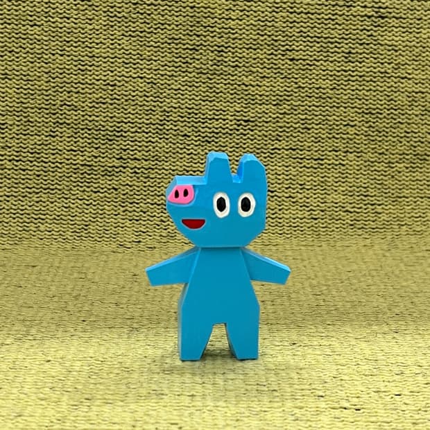 [켄지 무라바야시] 2.5차원 시리즈 - 하마 핸드메이드 우드카빙 