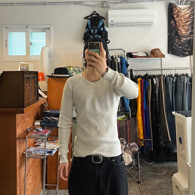 TMT 빅홀리데이 와플 써멀 긴팔티셔츠