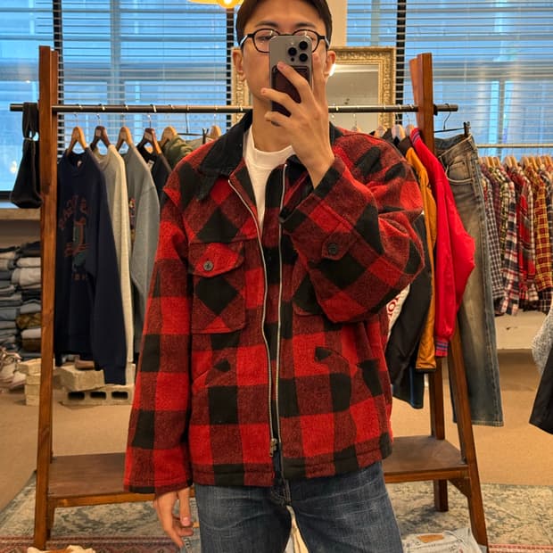 L) Wrangler 랭글러 Wool Buffalo Check Jack