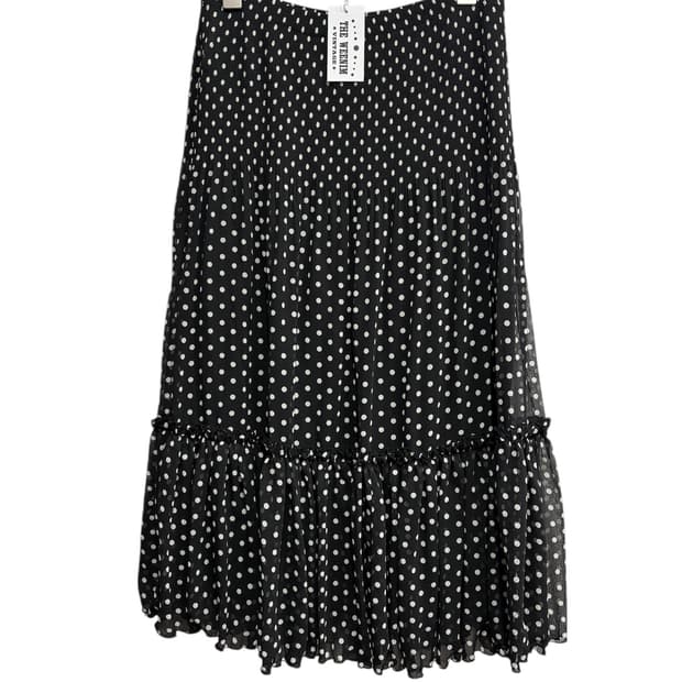 Vintage 도트 프릴 스커트