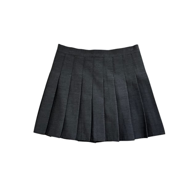 챠콜 플리츠 테니스 스커트