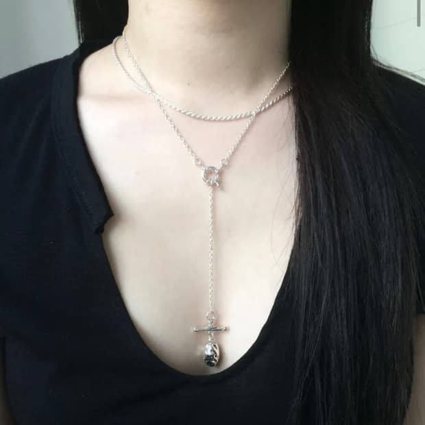 silver layered necklace