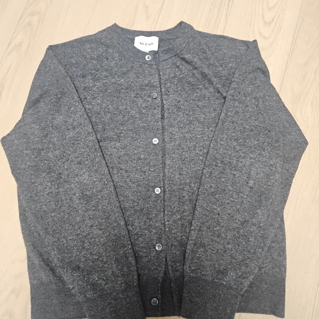 아트이프액츠 / 홀가먼트라운드넥 가디건 차콜 / XL