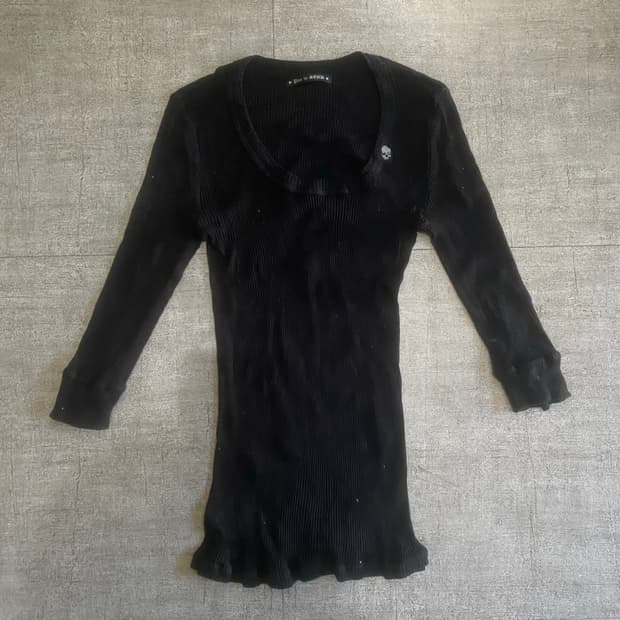 일본빈티지 Plusbdscud 핀터깔y2k 오리엔탈펑크 해골 니트스웨터